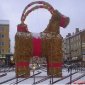 Шведские вандалы в 26-й раз сожгли соломенное чучело рождественской козы