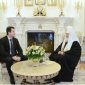 Святейший Патриарх Кирилл встретился с полномочным представителем Президента РФ в Северо-Западном федеральном округе Н.А. Винниченко